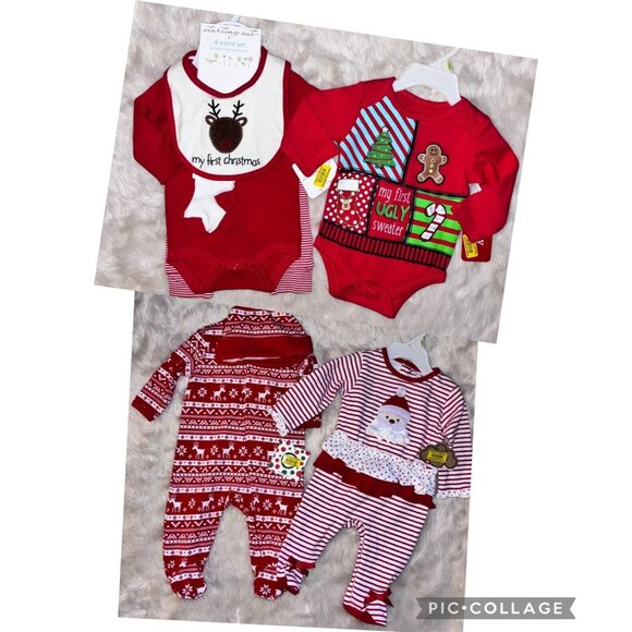 Holiday Christmas Baby Clothing 3 Months Bundle
